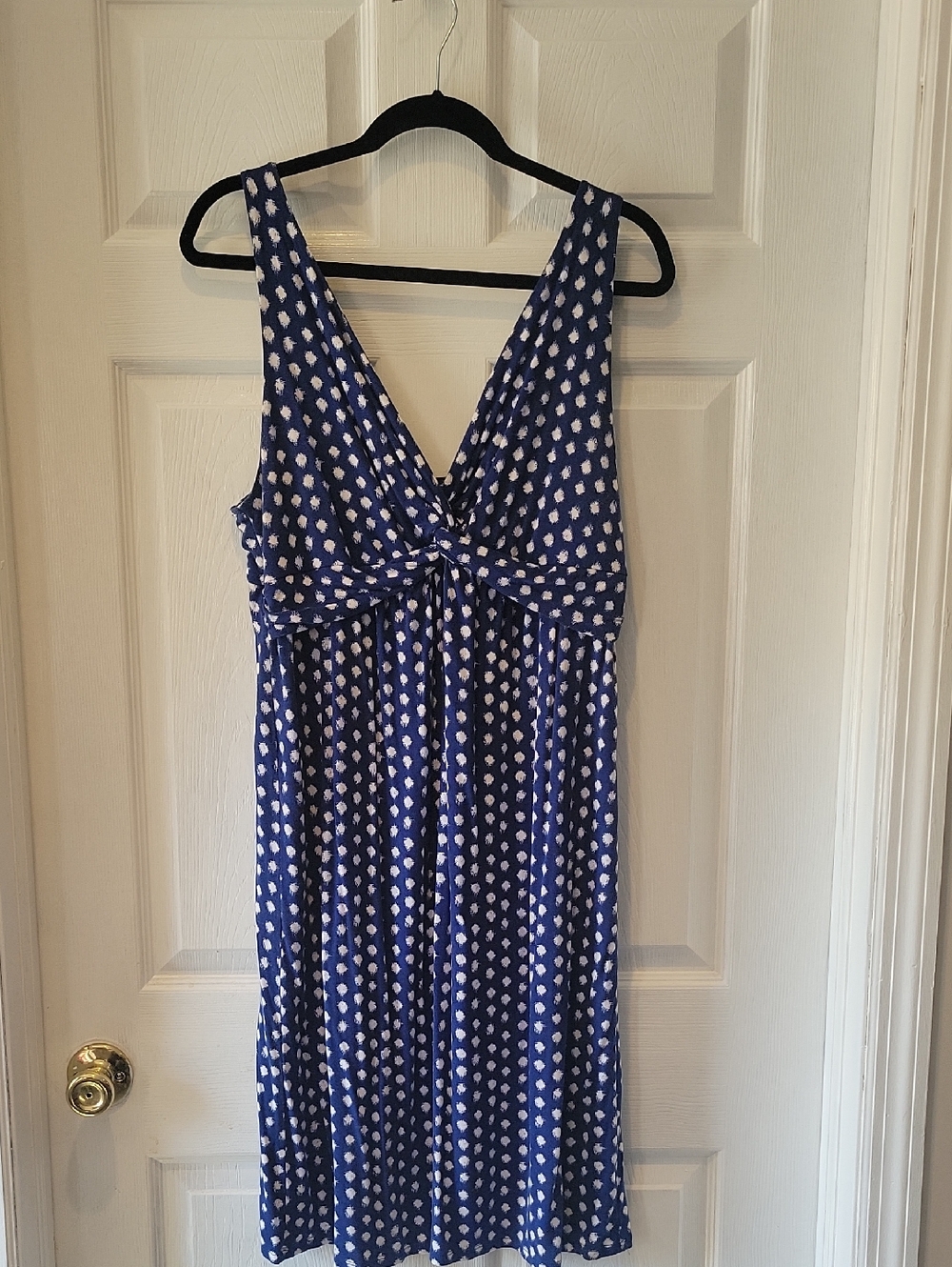 Merona Blue Polka Dot Midi Dress